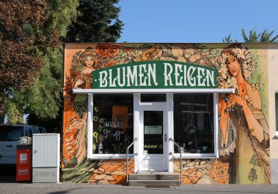 Fleurop Graffiti Fassade Ergebnis